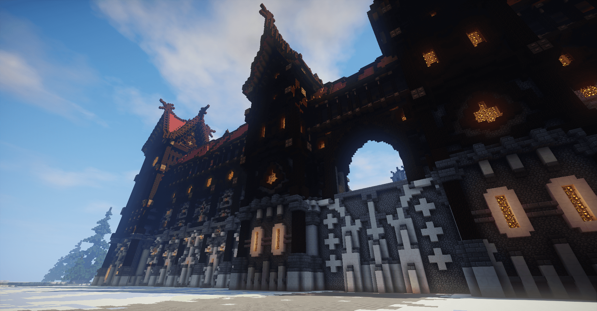 Grande forteresse viking du spawn ScandiCraft